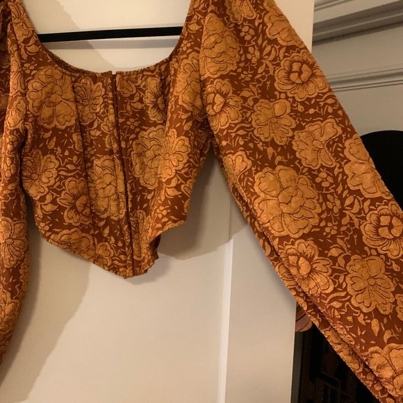 Brocade Crop Top sz XS - Picture 4 of 4